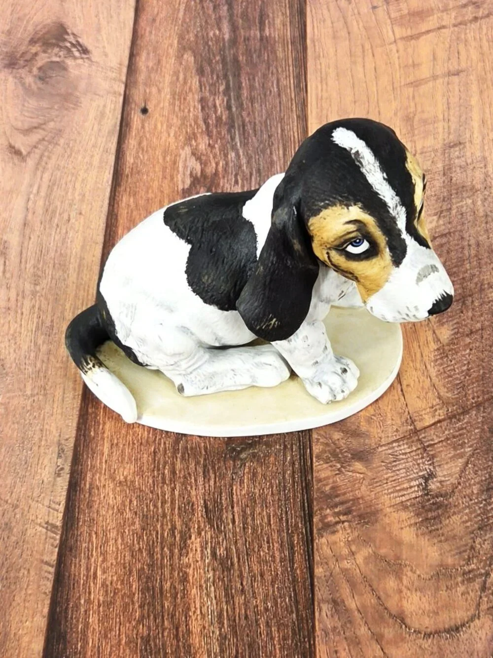 1983 Homco Masterpiece Porcelain Hand Painted Bassett Hound Pup 6